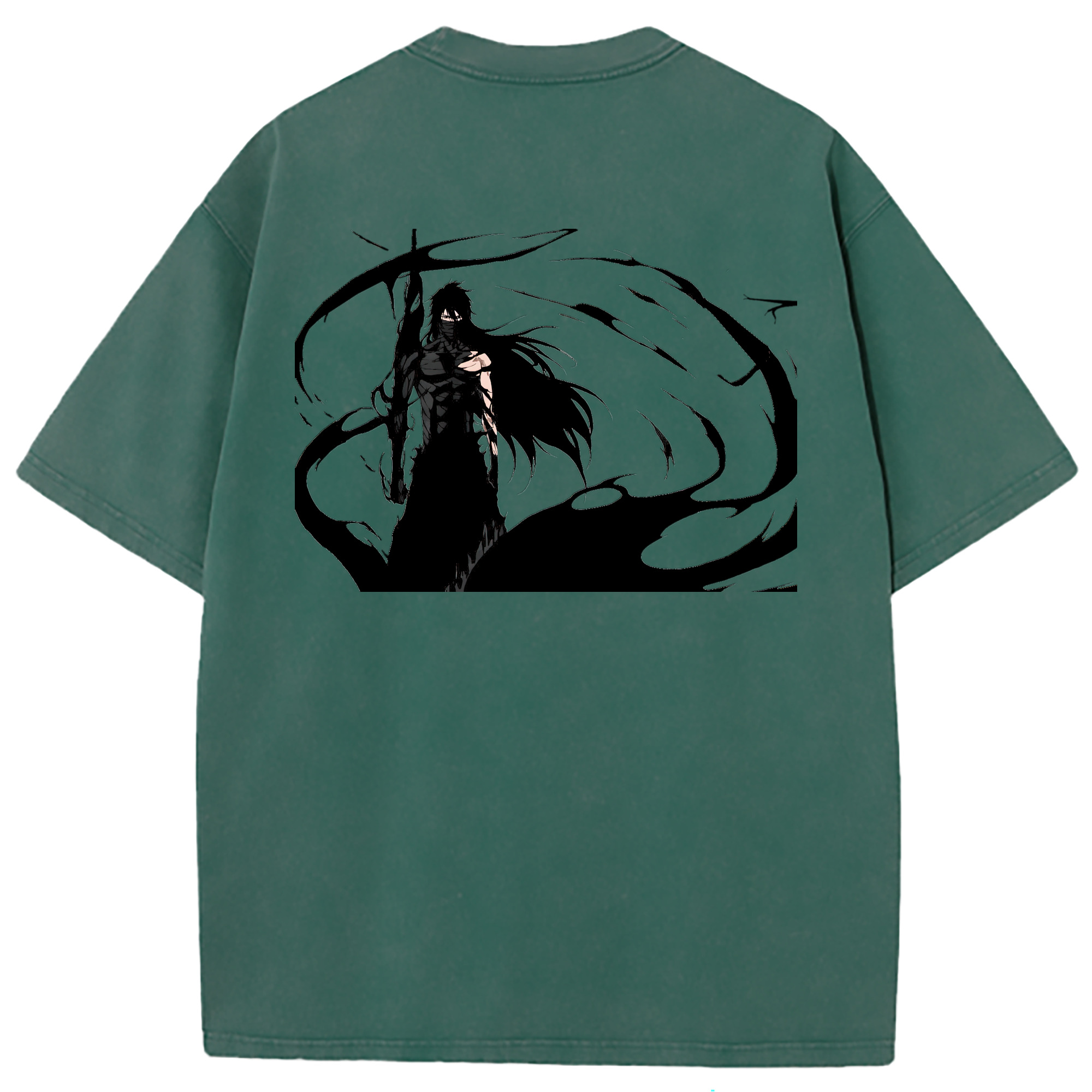 （画像用） ブリーチ 黒崎一護（くろさき いちご）BLEACH Kurosaki Ichigo 綿100% ヴィンテージ風 半袖Tシャツ（背面プリント）